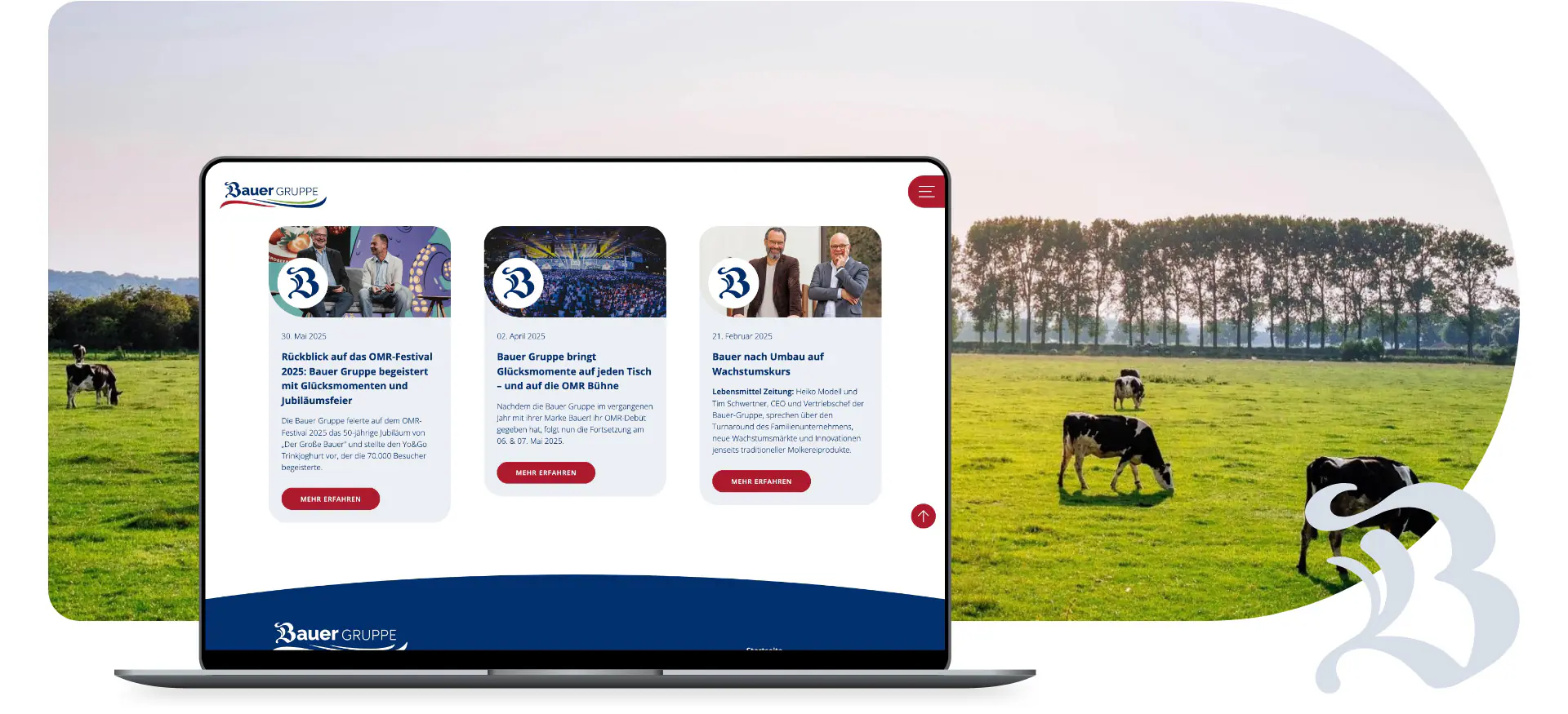 brandcom werbeagentur frankfurt koeln muenchen referenzen bauer gruppe website