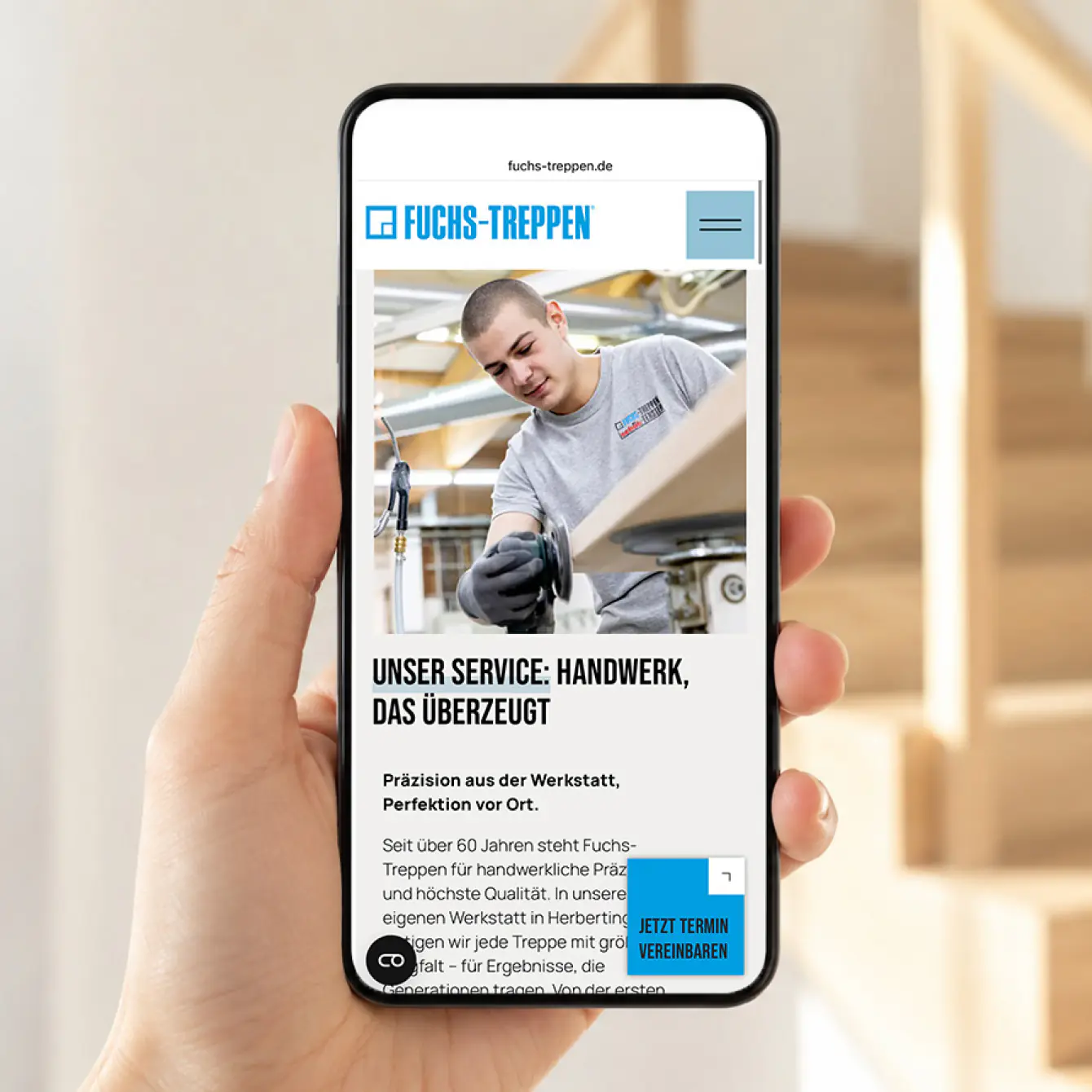 fuchs treppen referenz website mobil
