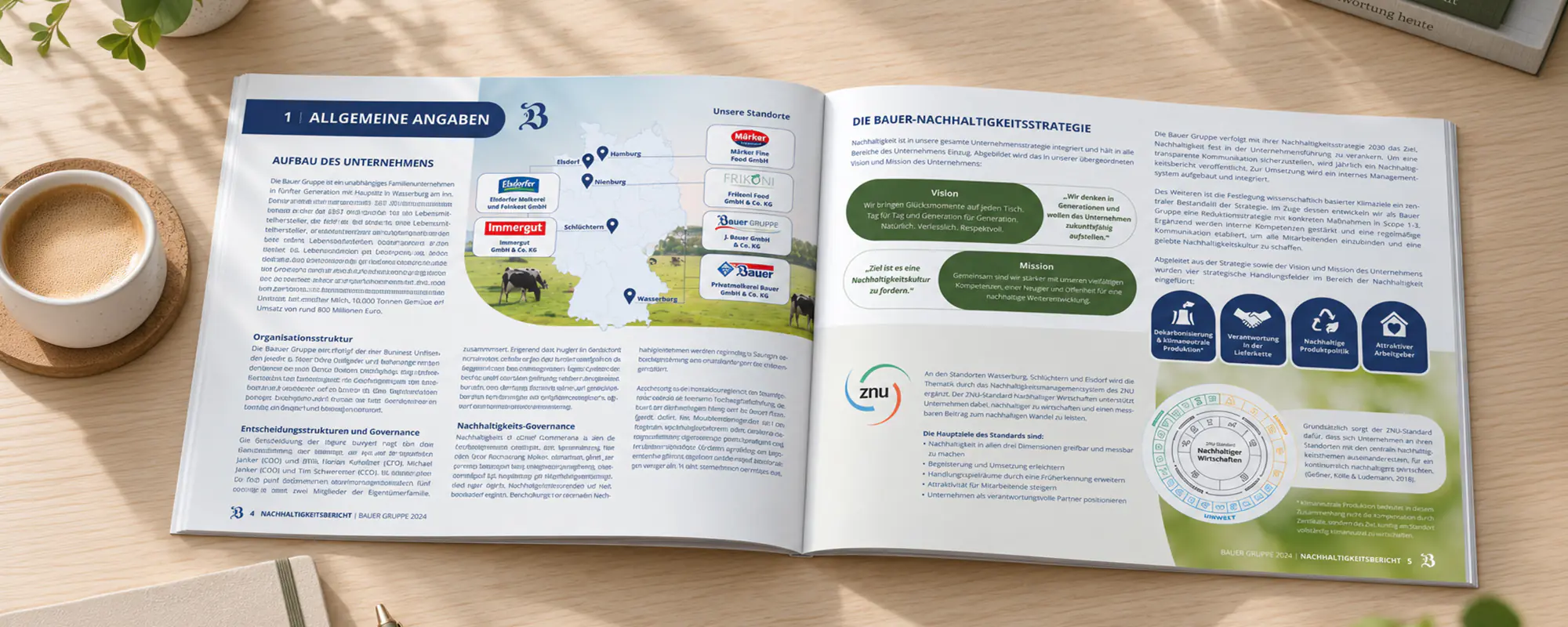 brandcom werbeagentur frankfurt koeln muenchen referenzen bauer natur nachhaltigkeitsbericht doppelseite