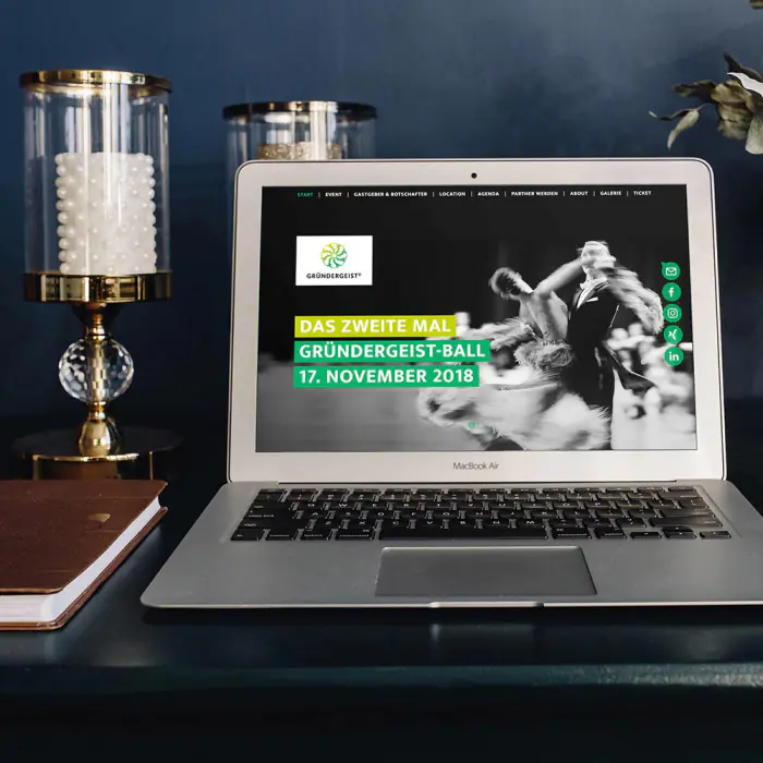 werbeagentur referenzen gruendergeist ball website