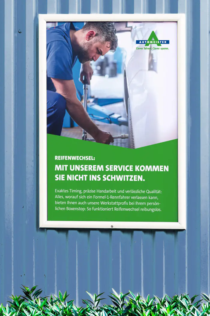 werbeagentur referenzen automeister plakat