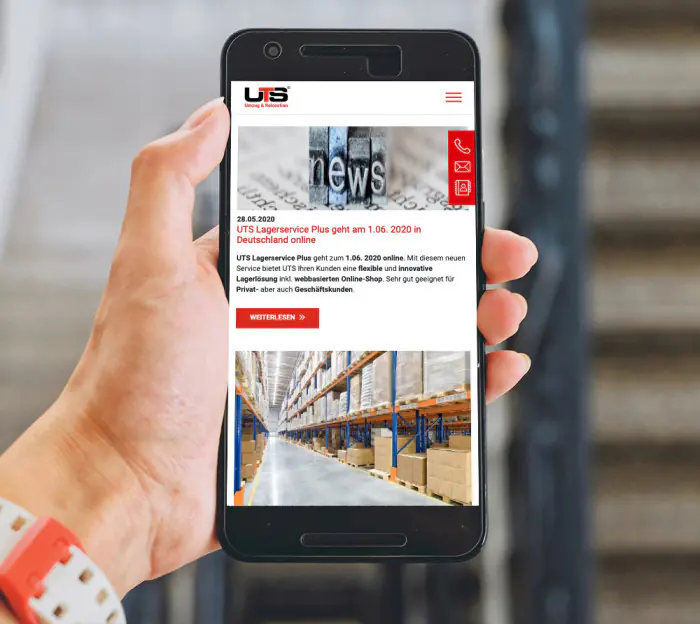 werbeagentur frankfurt bc kunde uts 06 mobile mobil website NEU