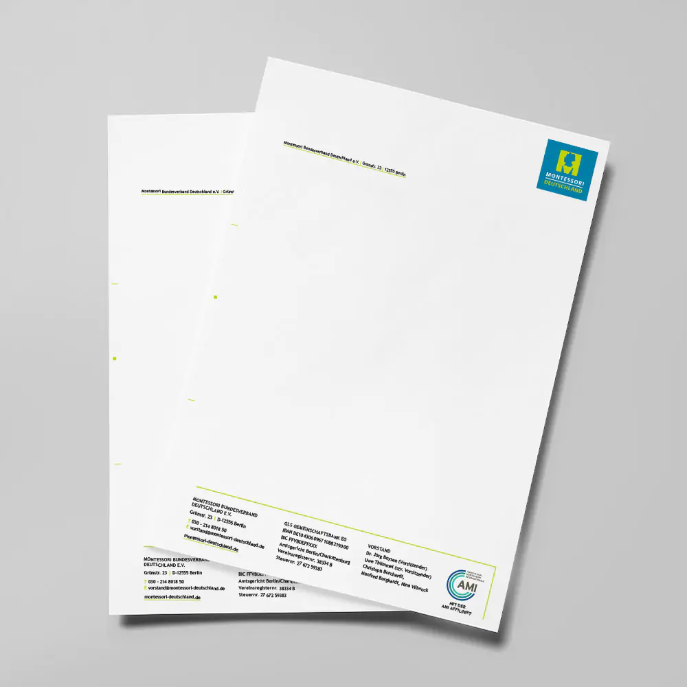 brandcom referenz schule montessori deutschland briefpapier