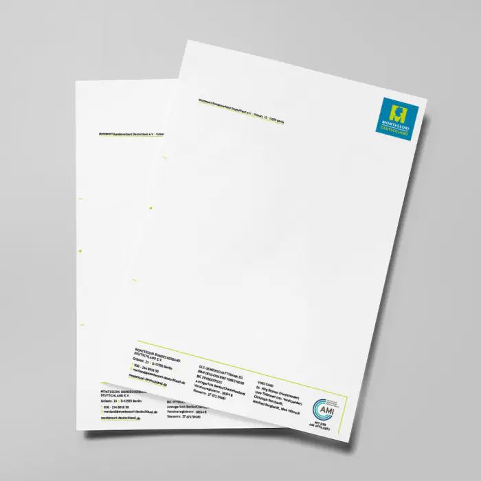 brandcom referenz schule montessori deutschland briefpapier