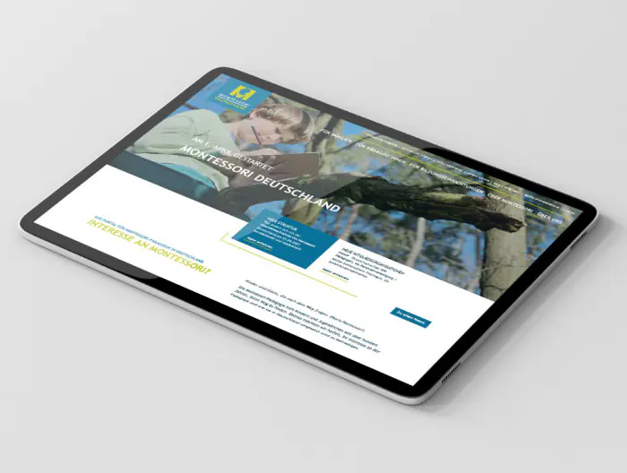 brandcom referenz schule montessori deutschland website ipad