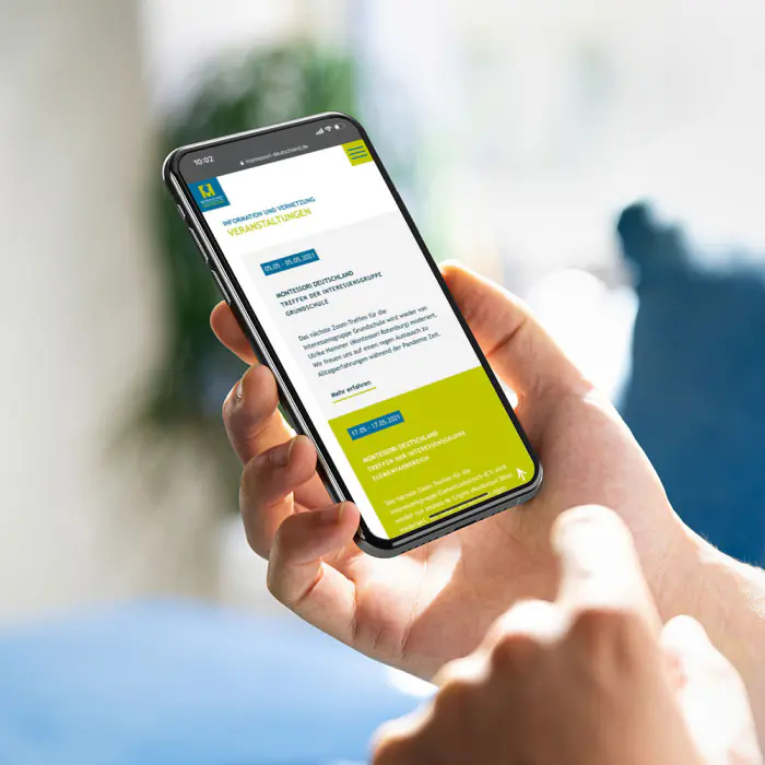 brandcom referenz schule montessori deutschland website smartphone