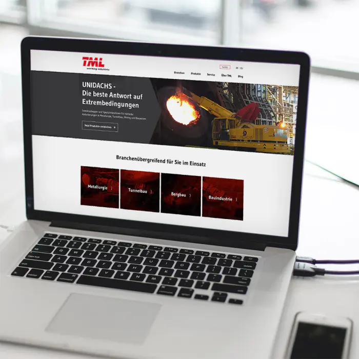 brandcom referenz tml laptop webseite