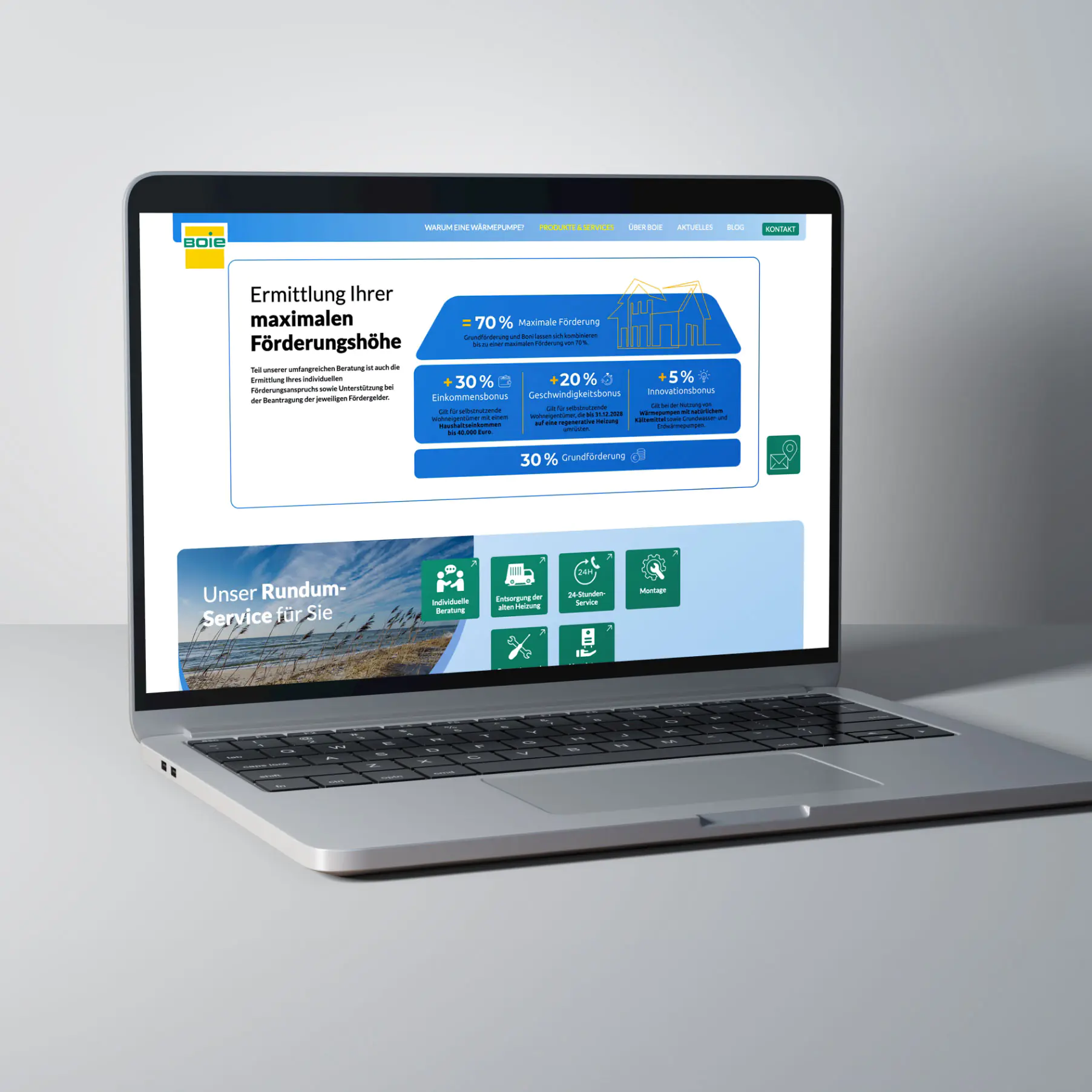 brandcom werbeagentur frankfurt koeln muenchen referenzen boie waermepumpe mockup